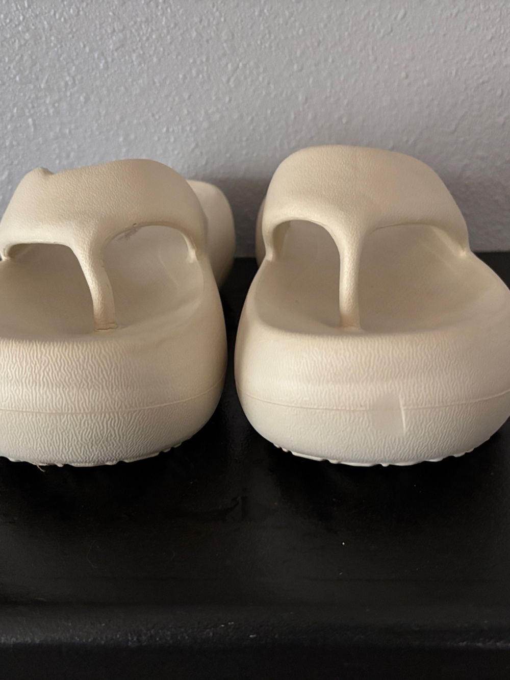 Jeffrey Campbell Cream Platform Thong Sandals - Picture 5 of 6